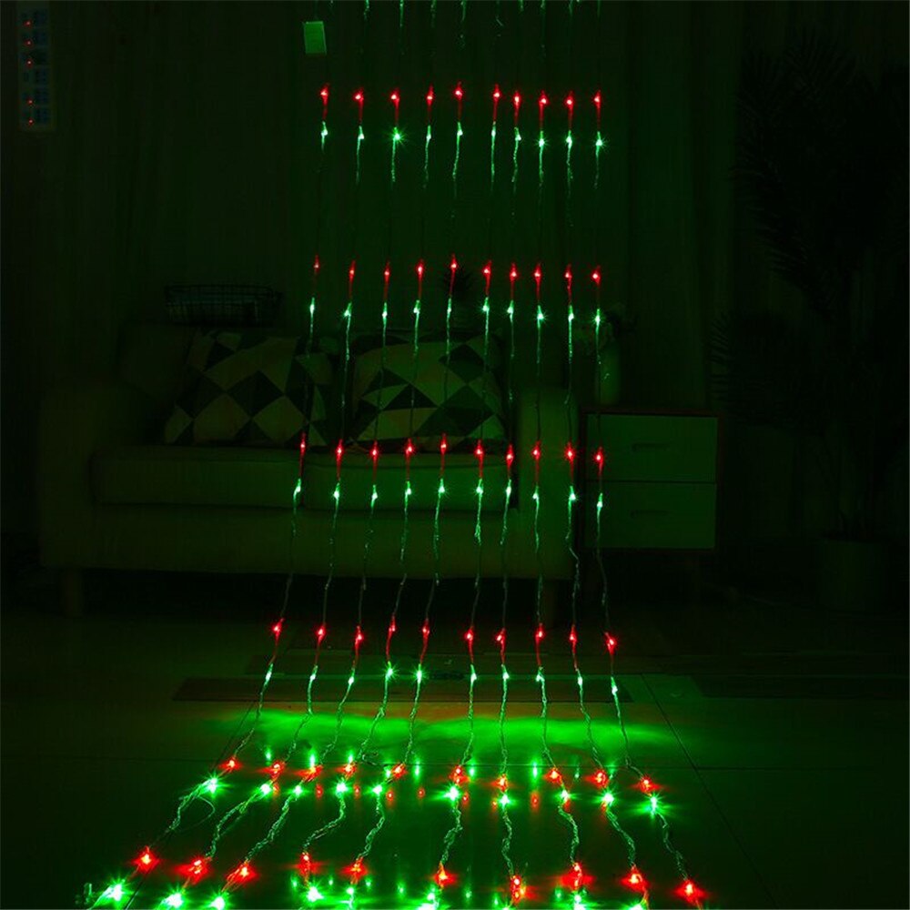 LED 폭포 커튼 고드름 스트링 라이트 유성우 비 효과 스트링 라이트, 휴일 크리스마스 웨딩 파티 라이트 화환